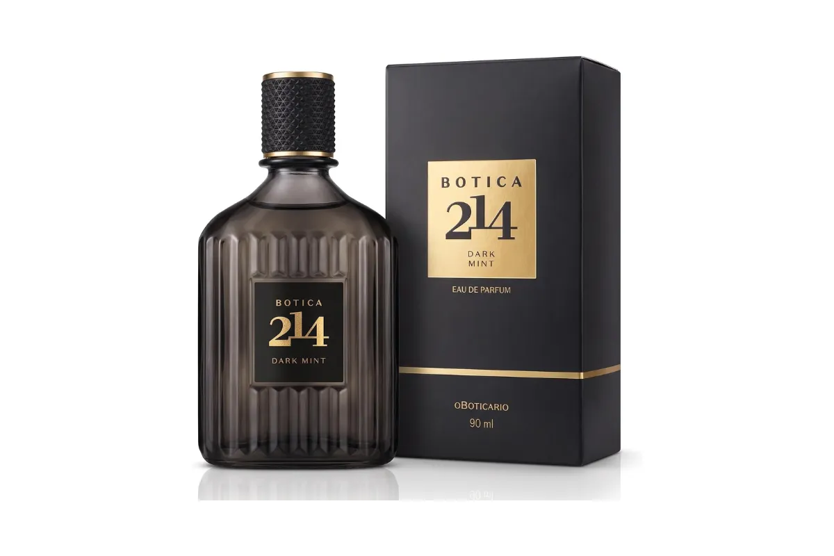 frasco do perfume botica 214 dark mint o boticário