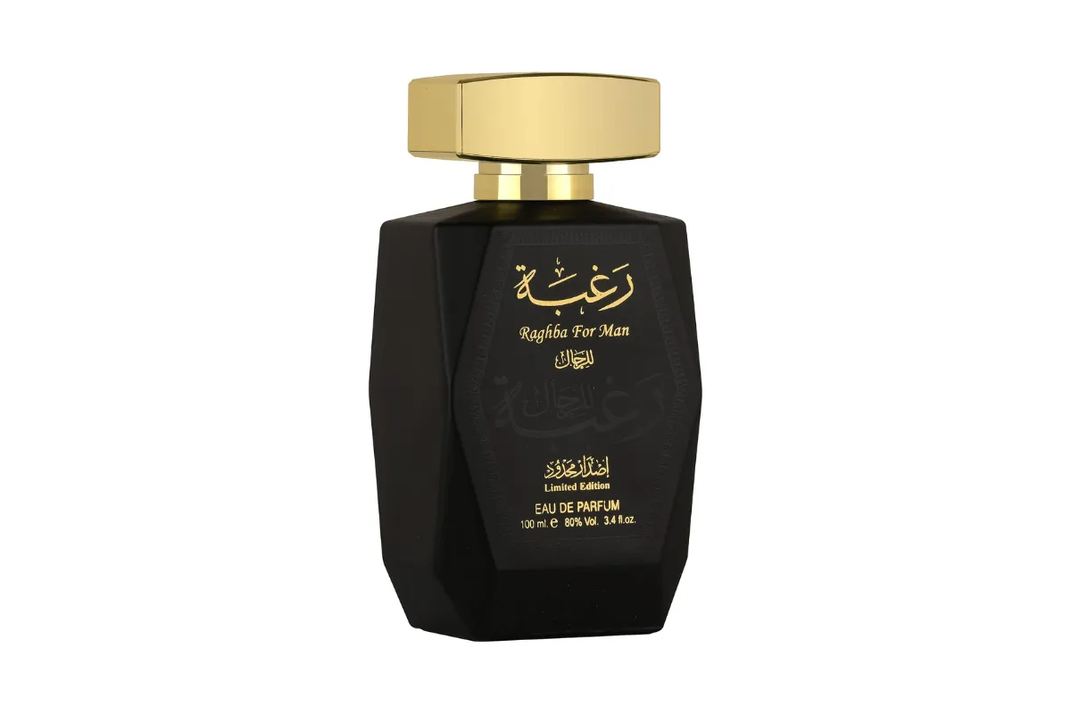 frasco do perfume lattafa raghba for man árabe