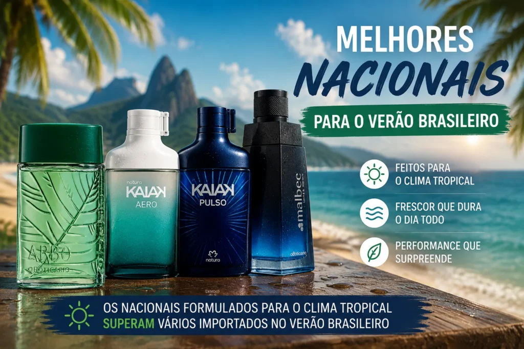 perfumes nacionais masculinos para o verão Brasil 