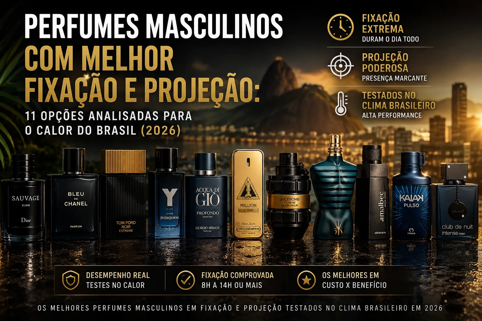 perfumes masculinos com melhor fixação e projeção
