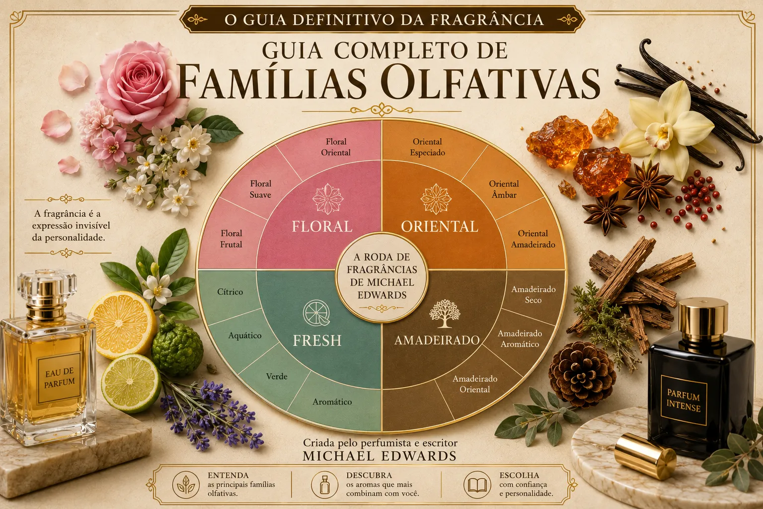 roda de fragrâncias de michael edwards guia de famílias olfativas